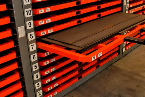 big steel rack sheet metal shelving system